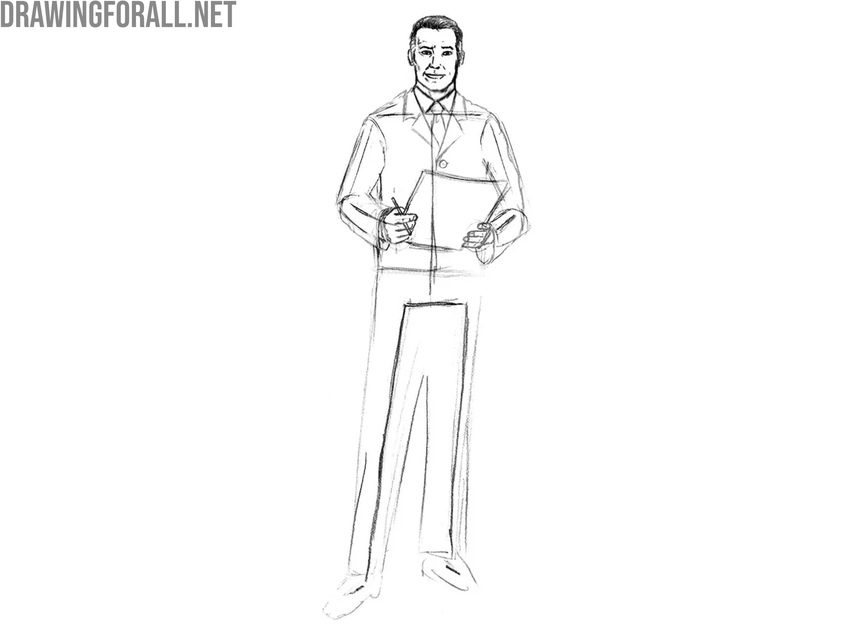 Draw the hands of the doctor
