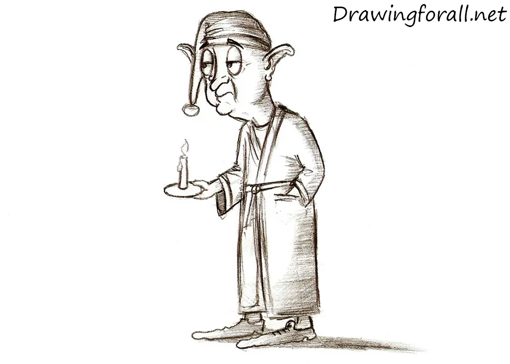 how to draw an old halfling