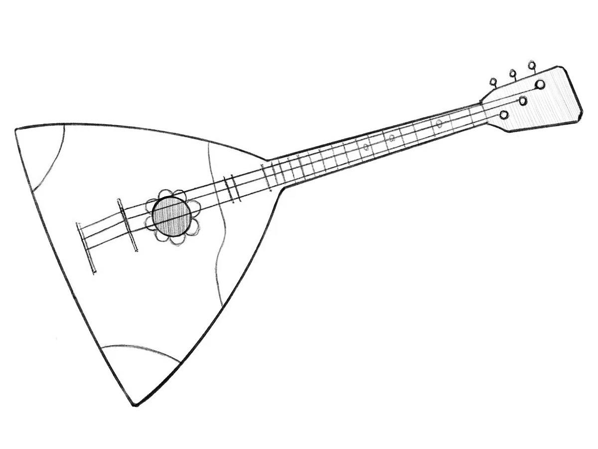 how to draw a balalaika featured image