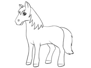 how to draw a cartoon horse featured image