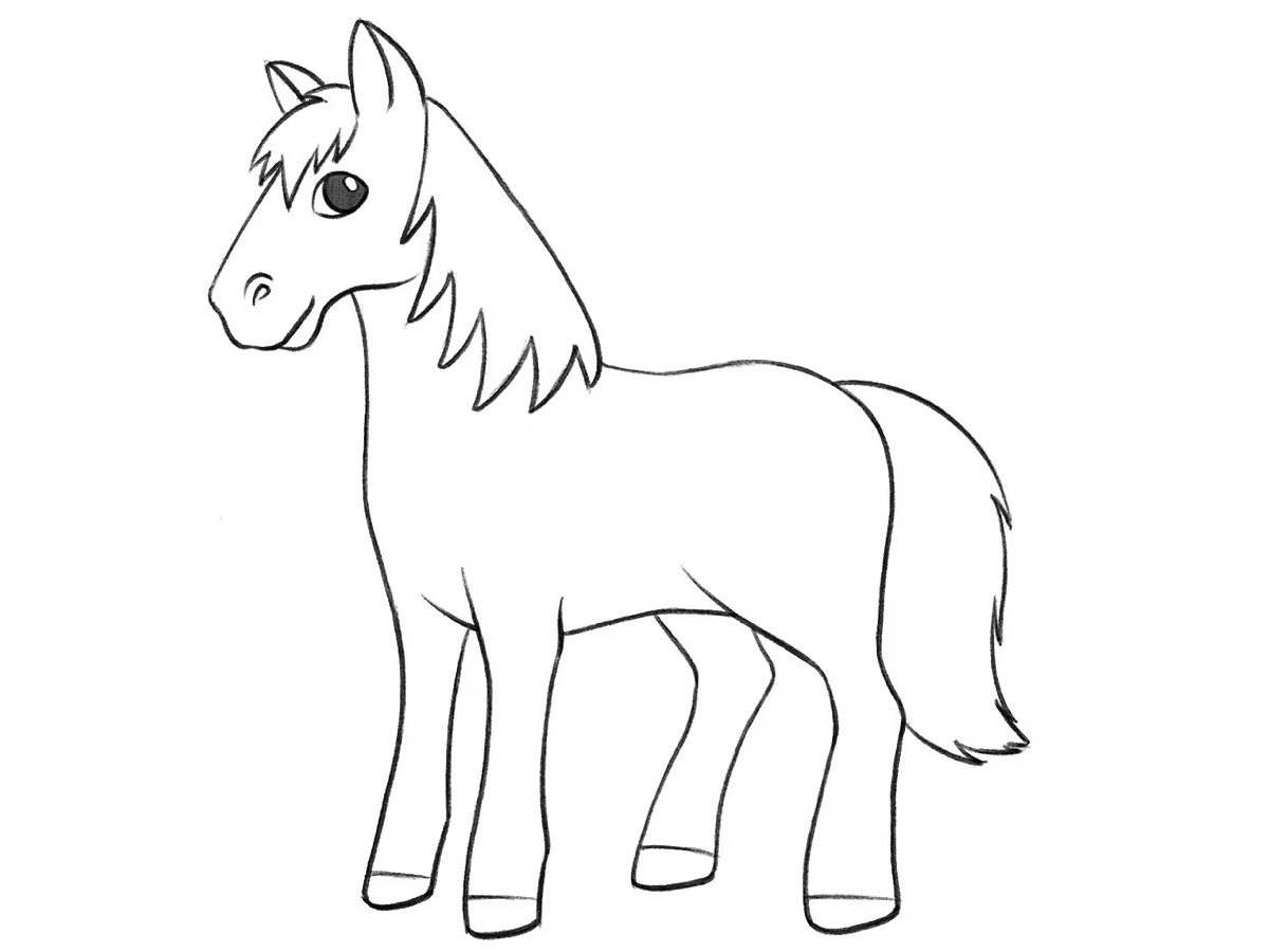 how to draw a cartoon horse featured image