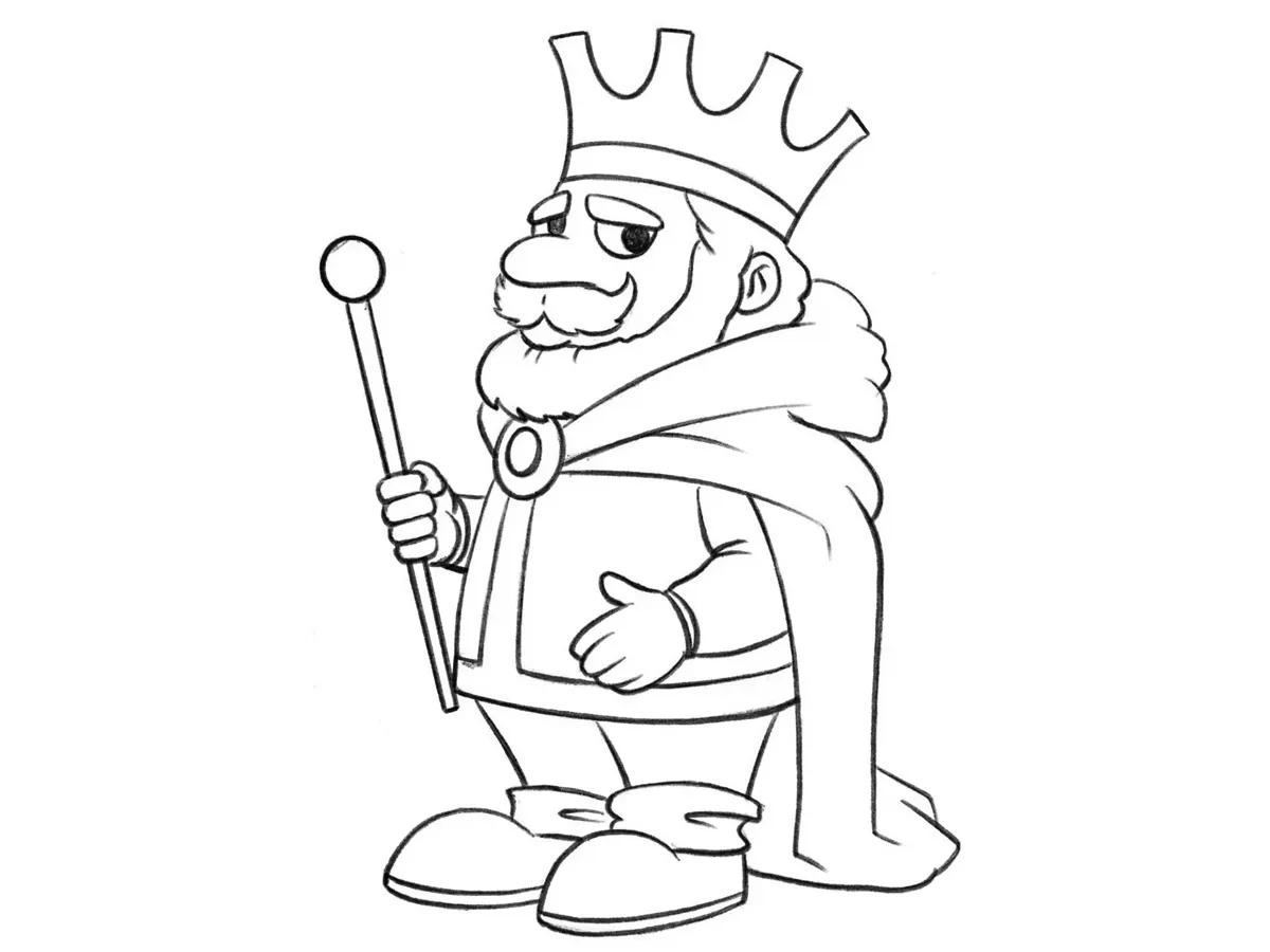 how to draw a cartoon king featured image