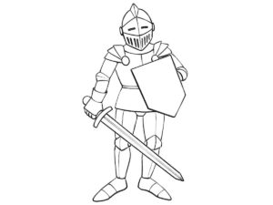 how to draw a cartoon knight featured image