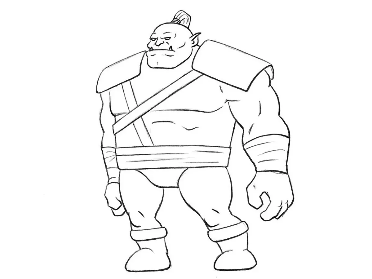 how to draw a cartoon orc featured image