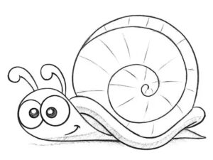 how to draw a cartoon snail featured image