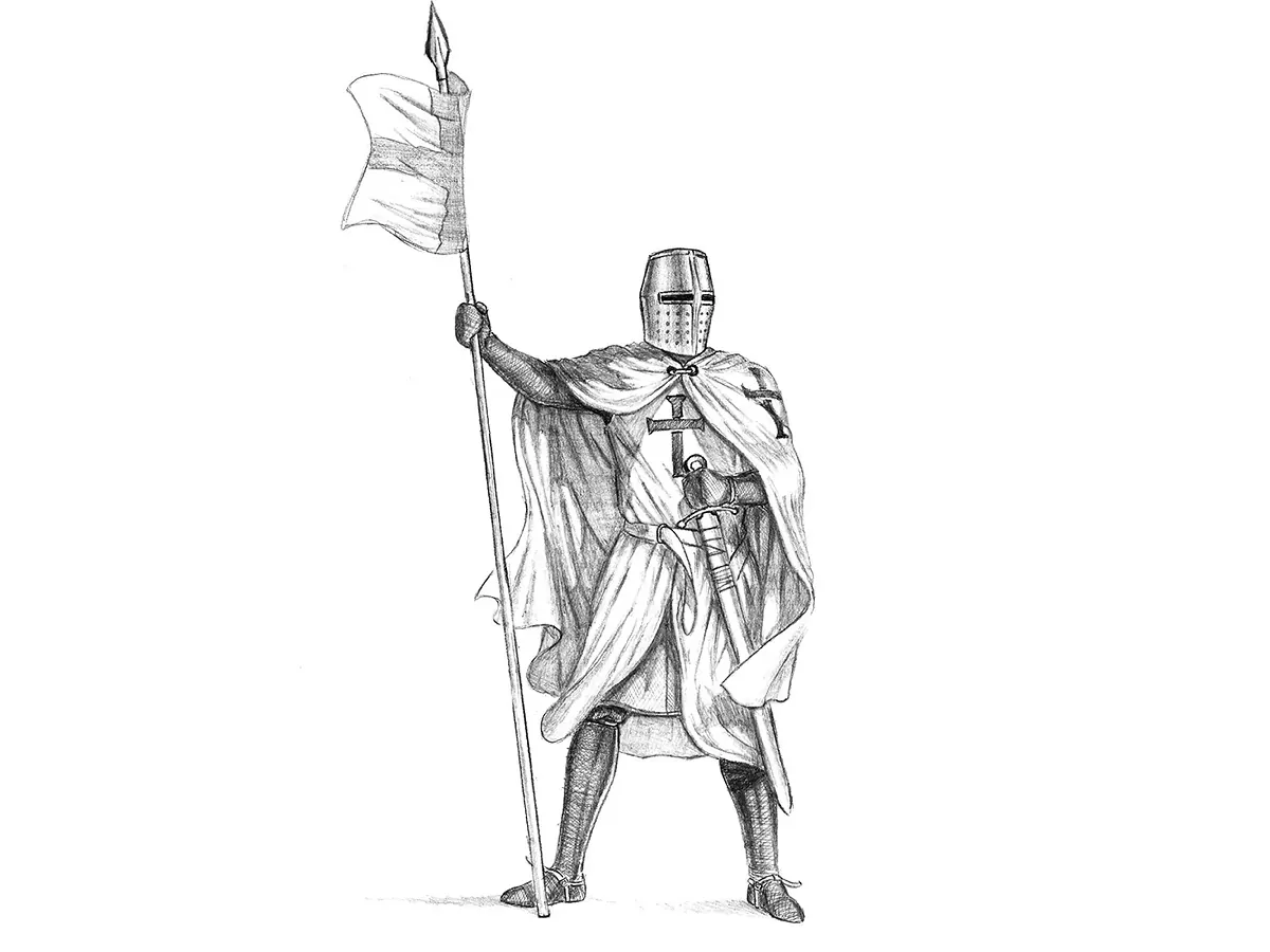 how to draw a knight featured image
