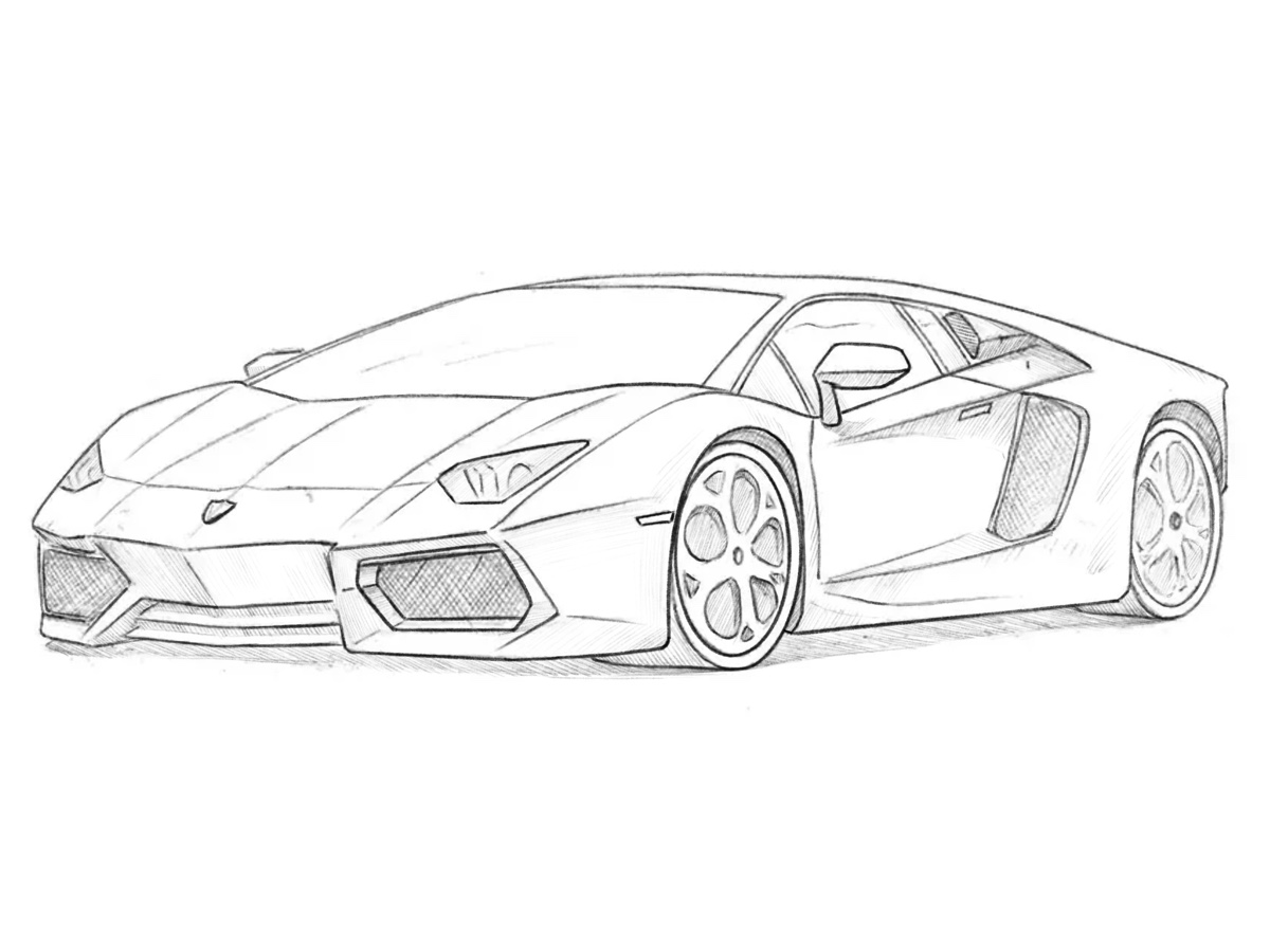 how to draw a lamborghini featured image