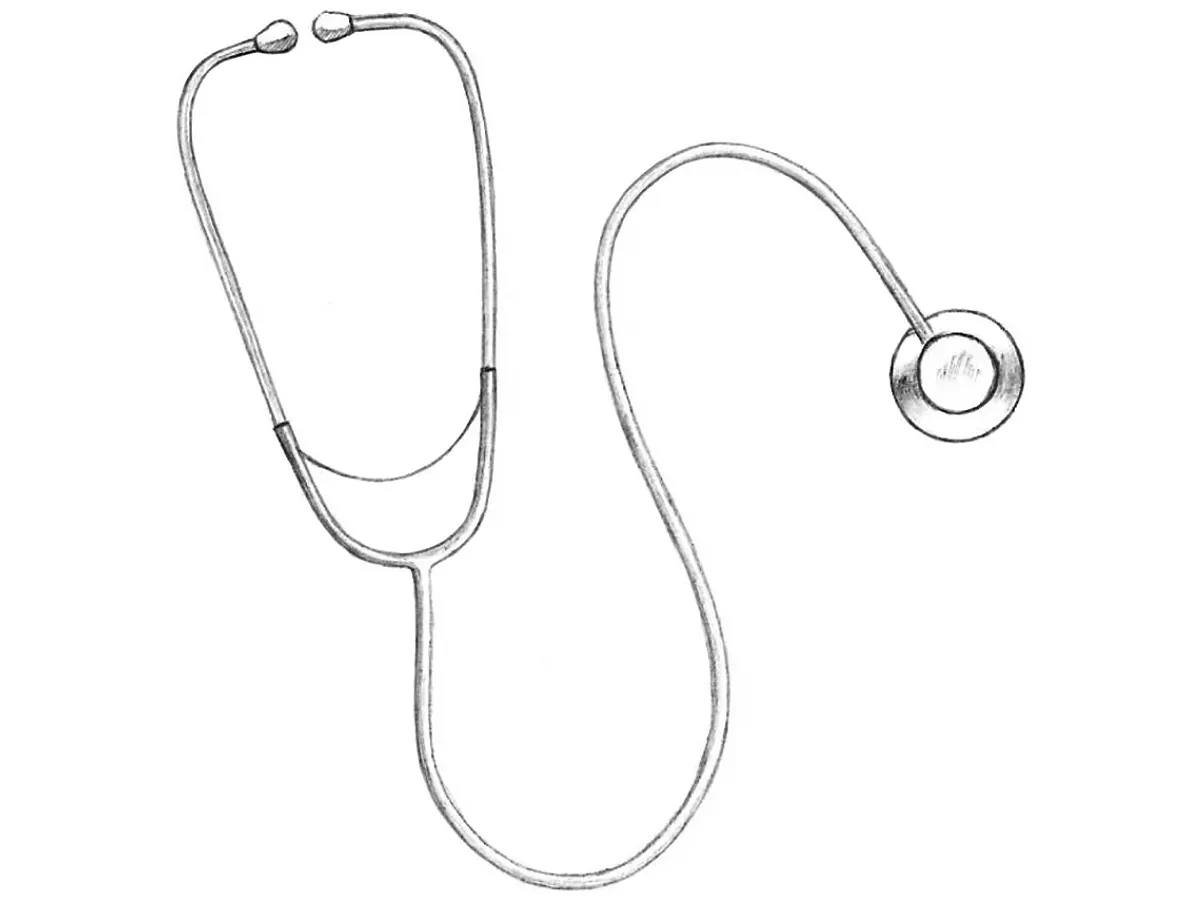 how to draw a stethoscope featured image