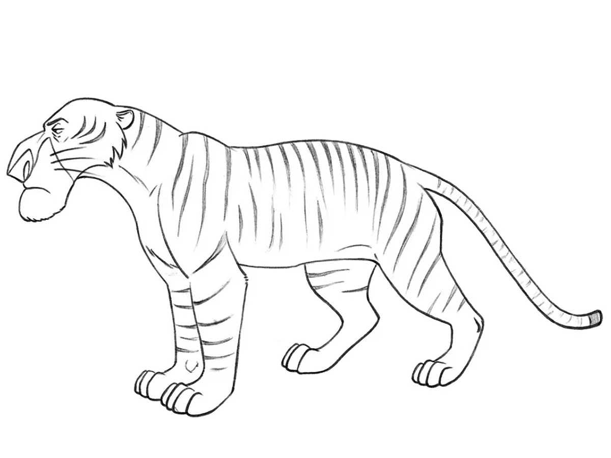 how to draw shere khan featured image