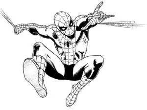 how to draw spider man swinging featured image