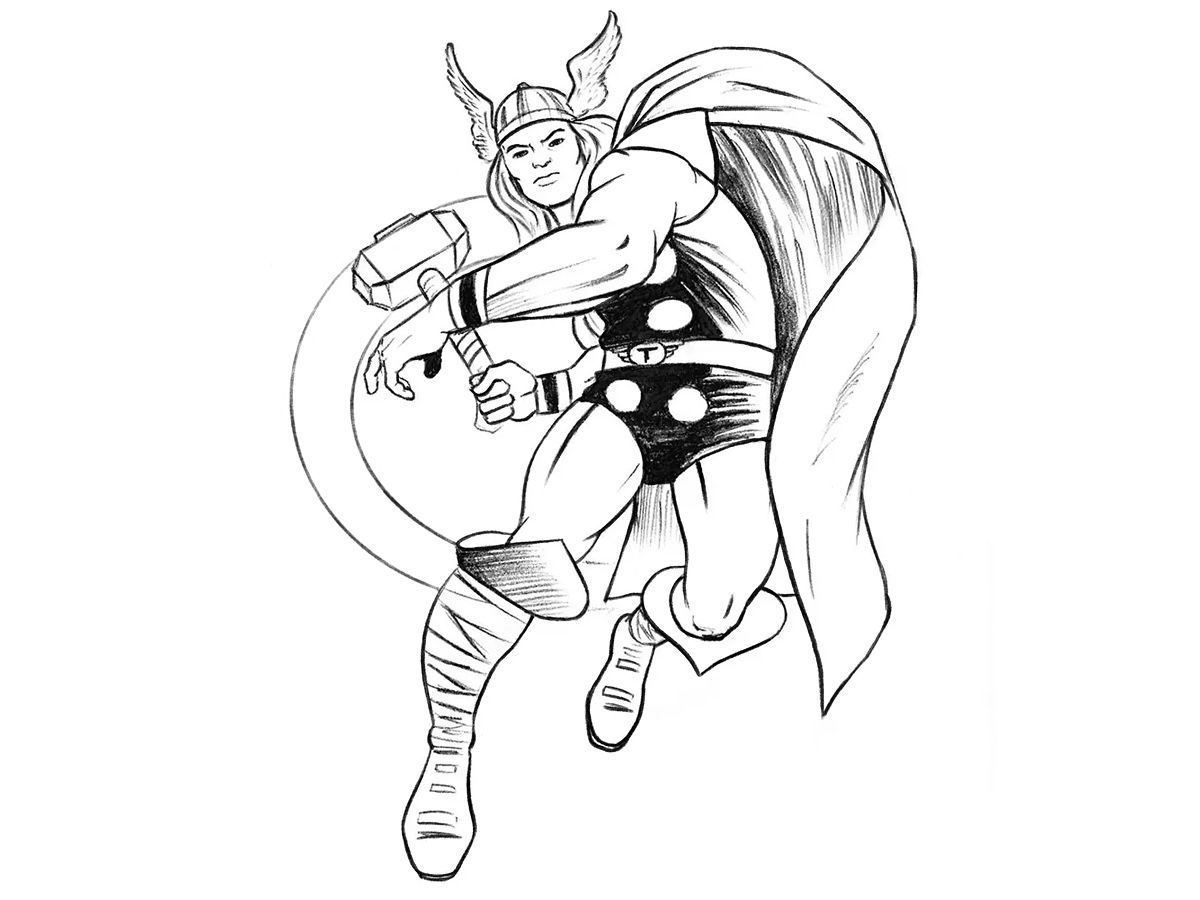 how to draw thor featured image