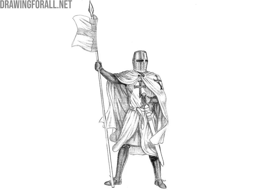 Shade the knight’s clothing