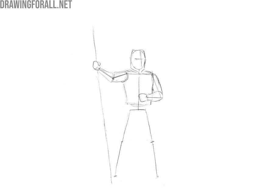 Add volume to the knight’s upper body
