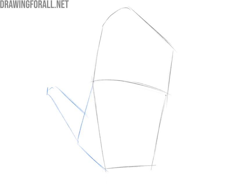 Sketch the thumb shape