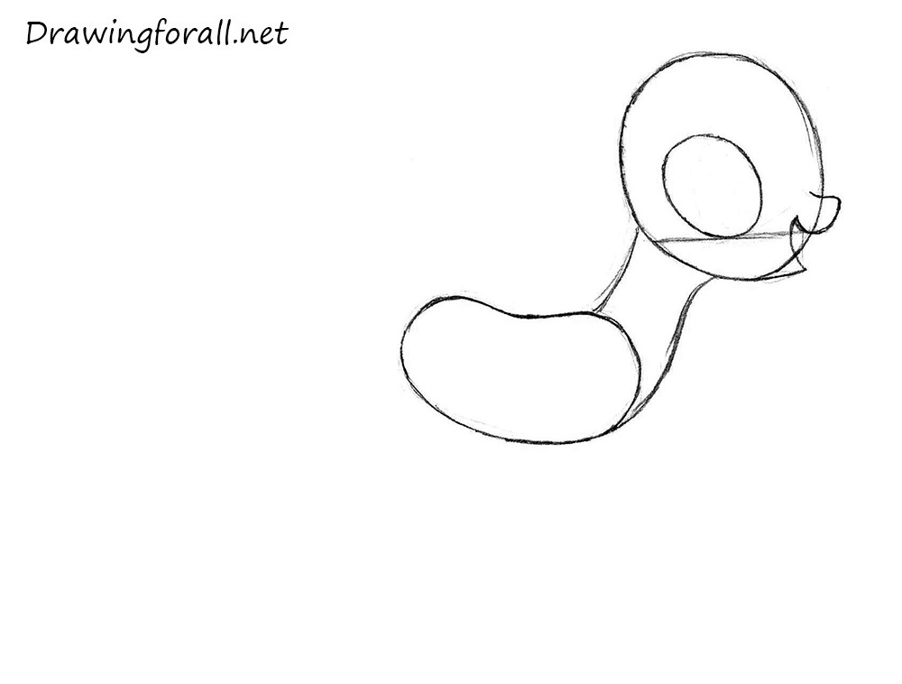 Draw the neck of Rainbow Dash