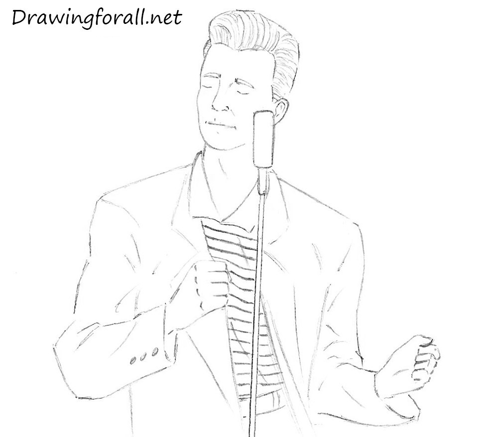 Refine the singer’s clothes and hands