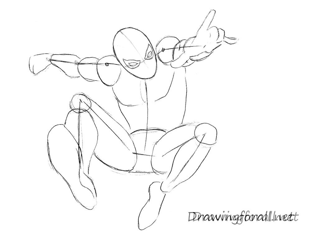 Draw the eyes of Spider-Man