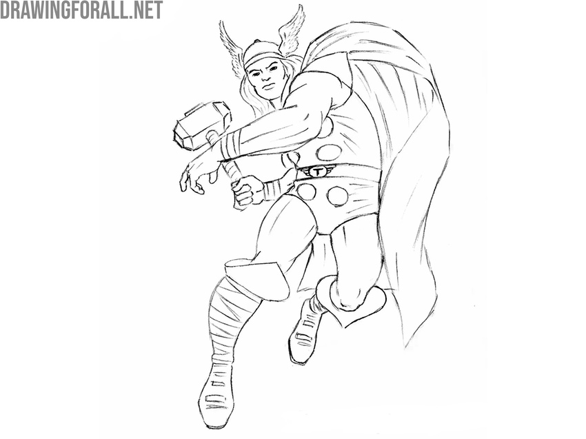 Refine Thor’s cape and final contours