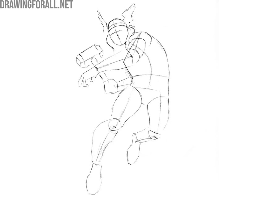 Add volume to the superhero’s lower body