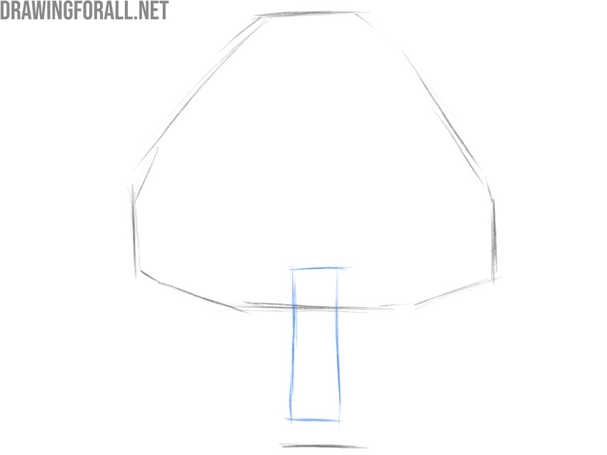 Draw the trunk of the tree
