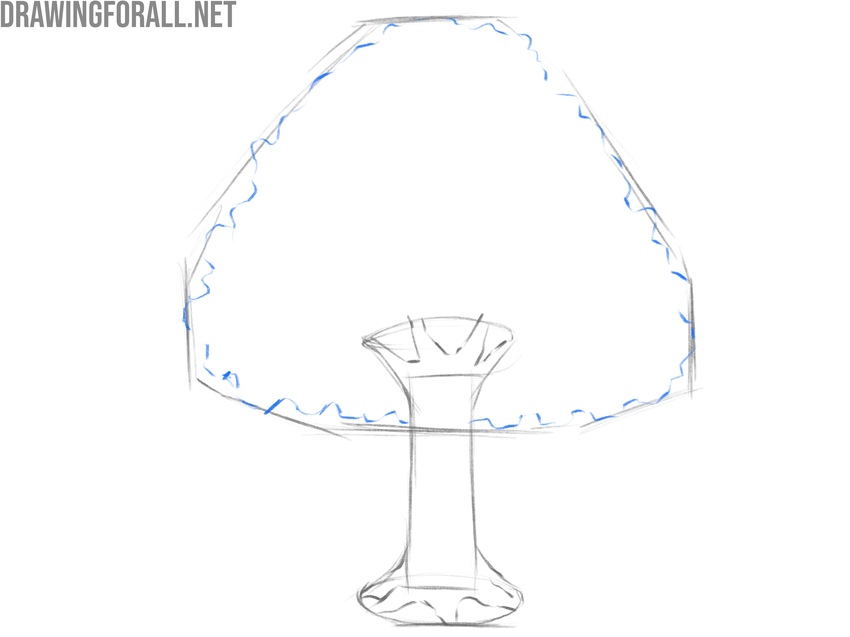 Draw the large leaf clusters