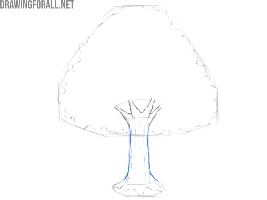 Refine the trunk and add bark texture