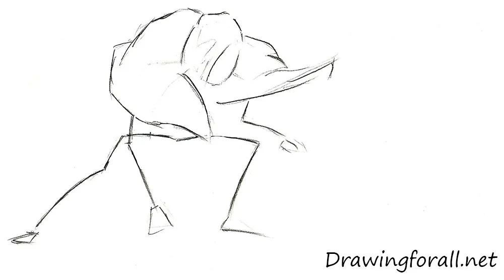 Draw Ultimate Green Goblin’s hooded cloak