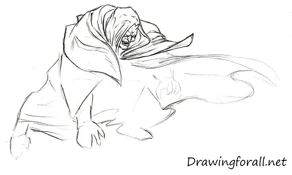Refine the villain’s shoulder area