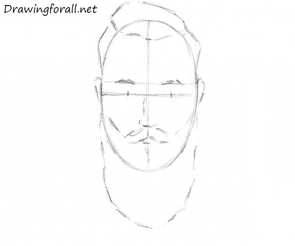 how to draw a beard for beginners