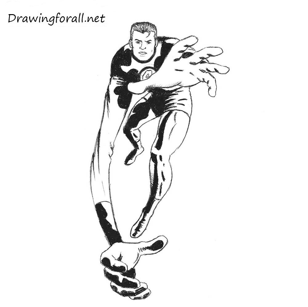 How to draw mr. fantastic from the fantastic four