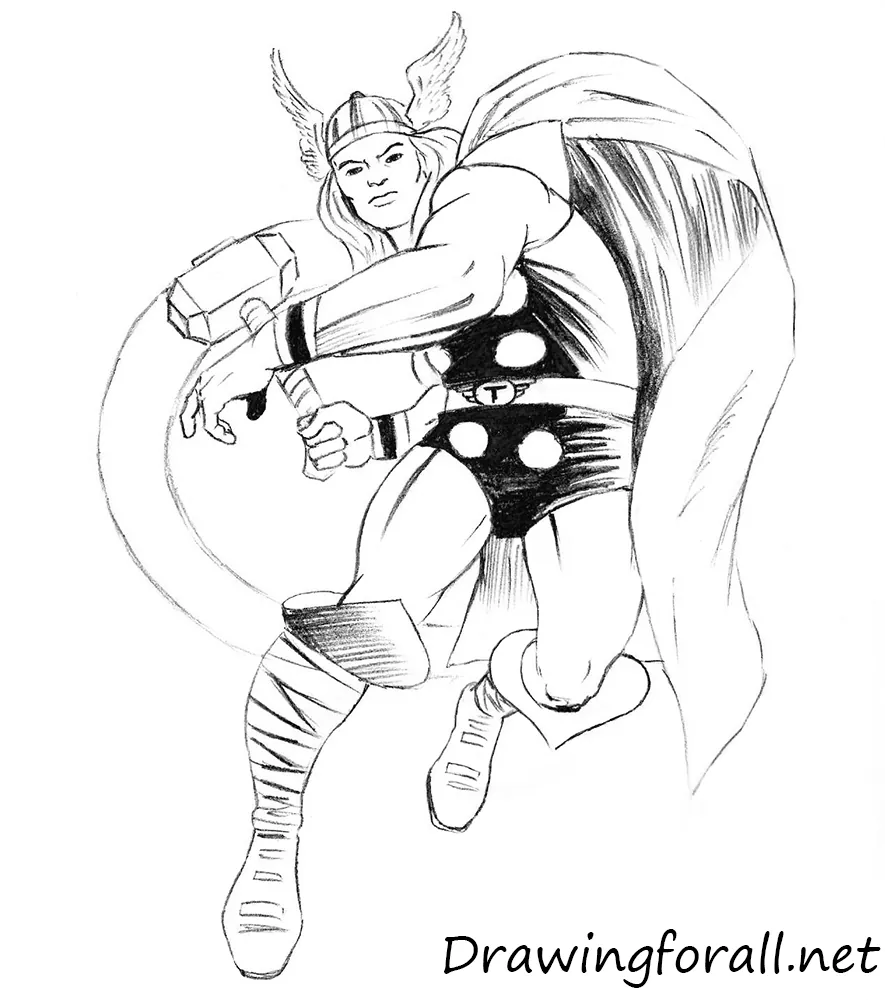 Aggregate more than 70 thor with stormbreaker sketch super hot -  seven.edu.vn