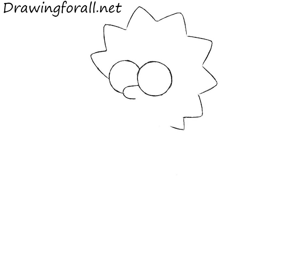 how to draw Maggie Simpson