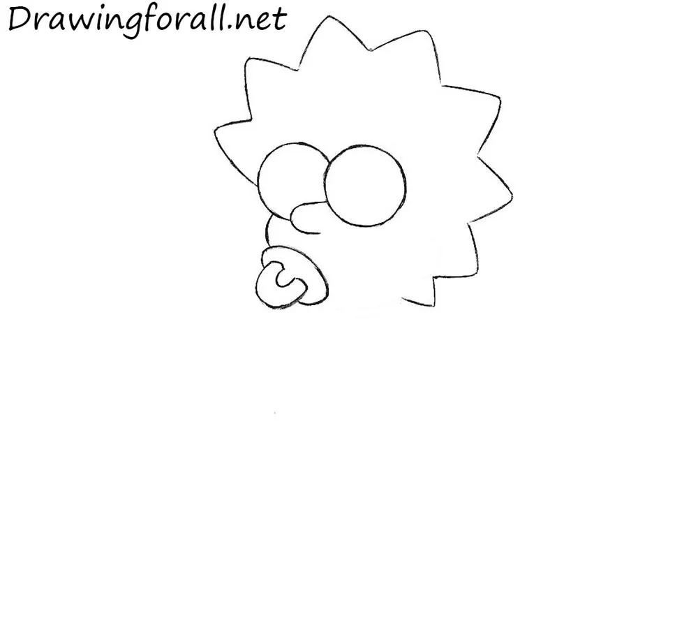 3 draw Maggie Simpson