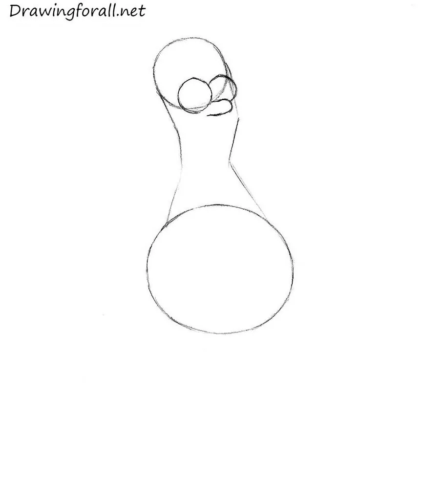 how to draw homer simpson with a pancil