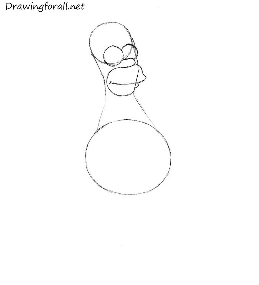 draw homer simpson