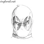 How to Draw Deadpool Head