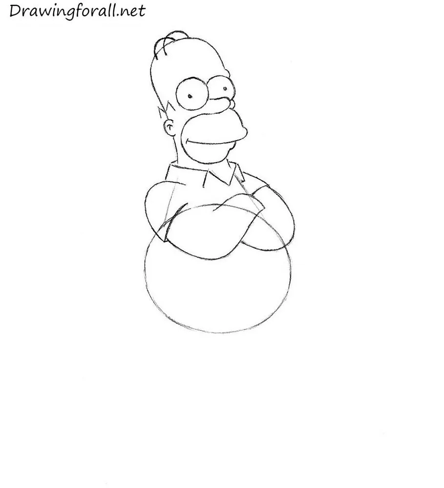 how to draw homer