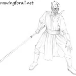 How to draw Darth Maul