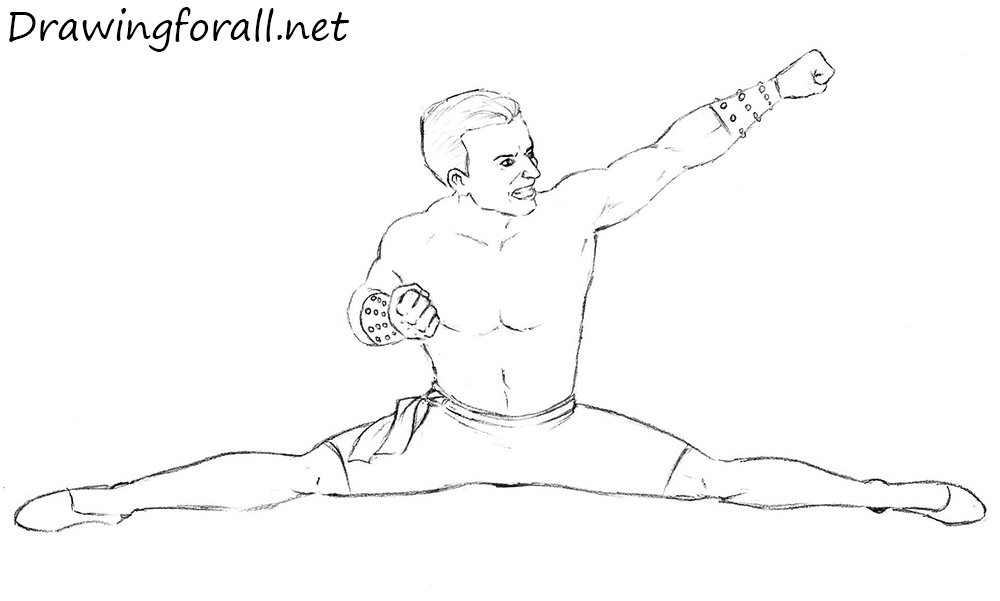 How to Draw Johnny Cage with a pencil