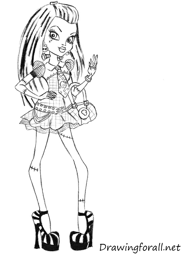 how to draw frankie from monster high