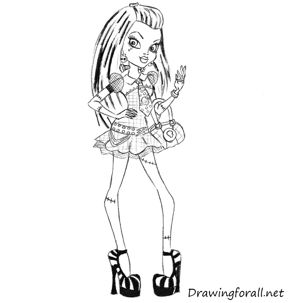 How To Draw Frankie From Monster High Drawingforall Net