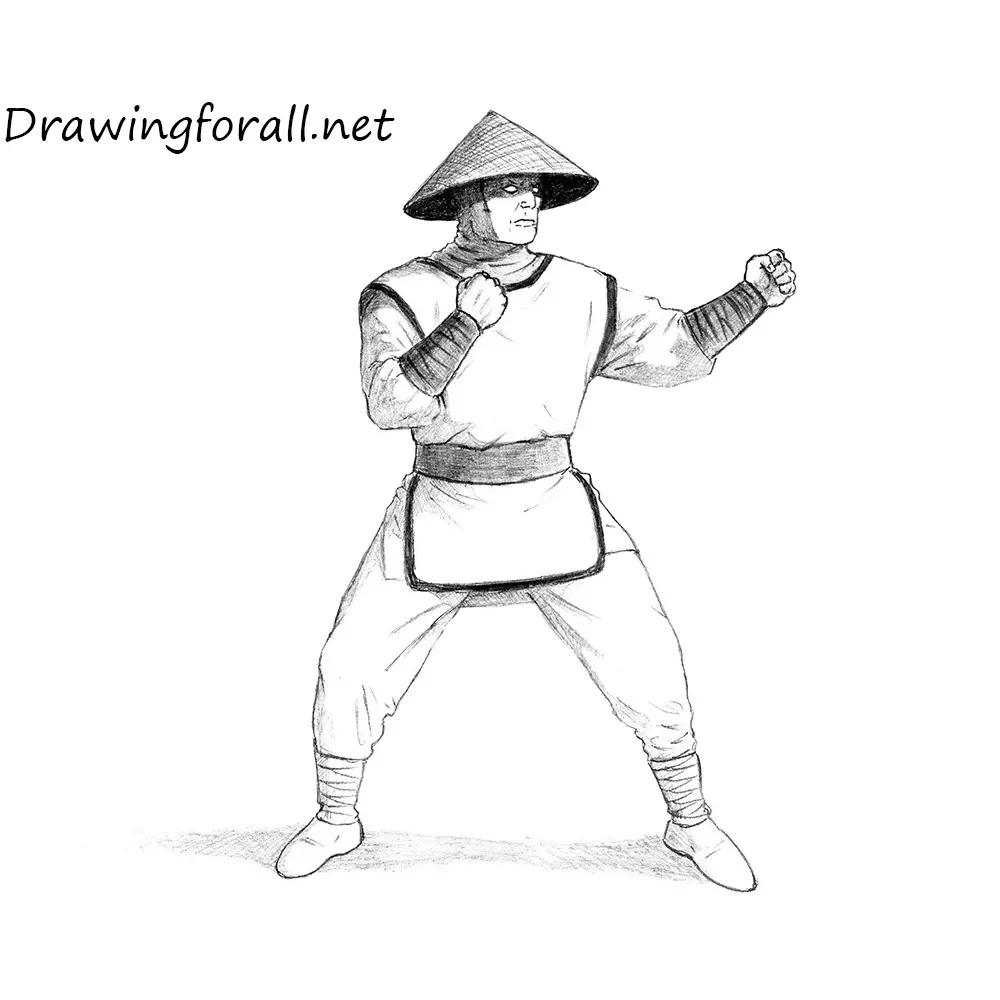 How to Draw Raiden from Mortal Kombat