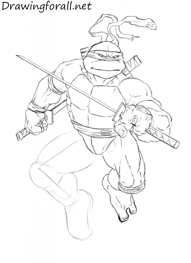 how to draw teenage mutant ninja turtles with a pencil