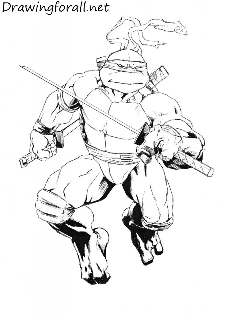 how to draw leonardo from teenage mutant ninja turtles