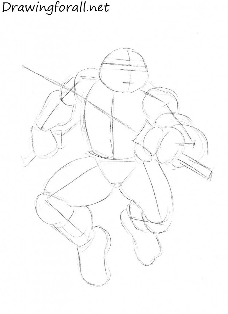how to draw teenage mutant ninja turtles step by step