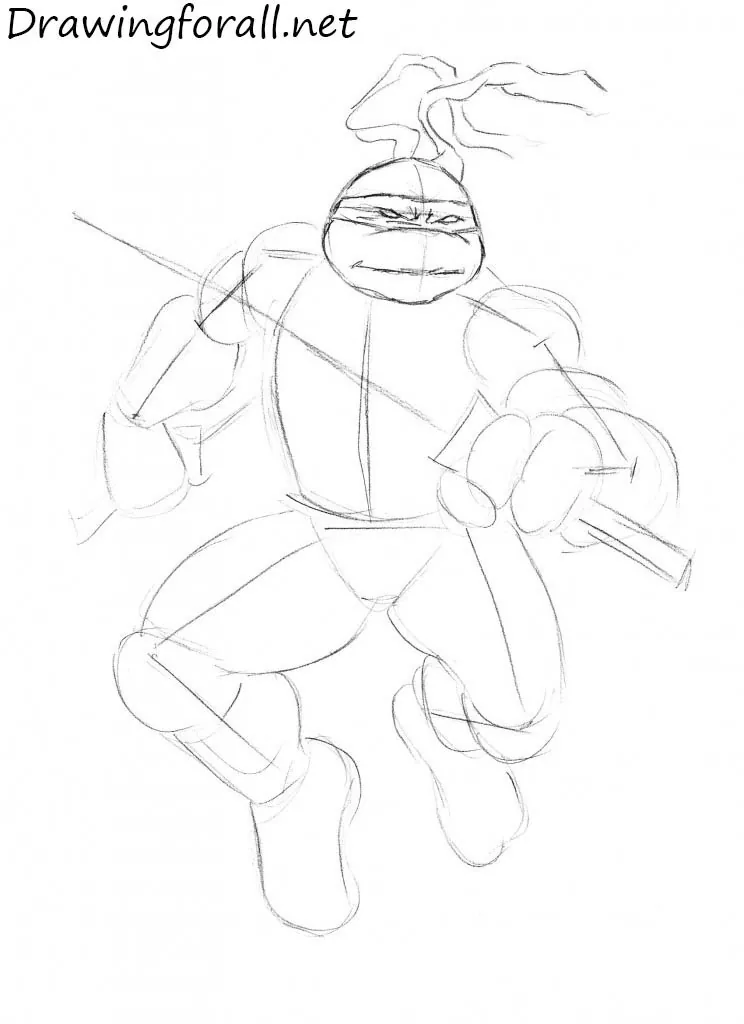 how to draw leonardo from teenage mutant ninja turtles