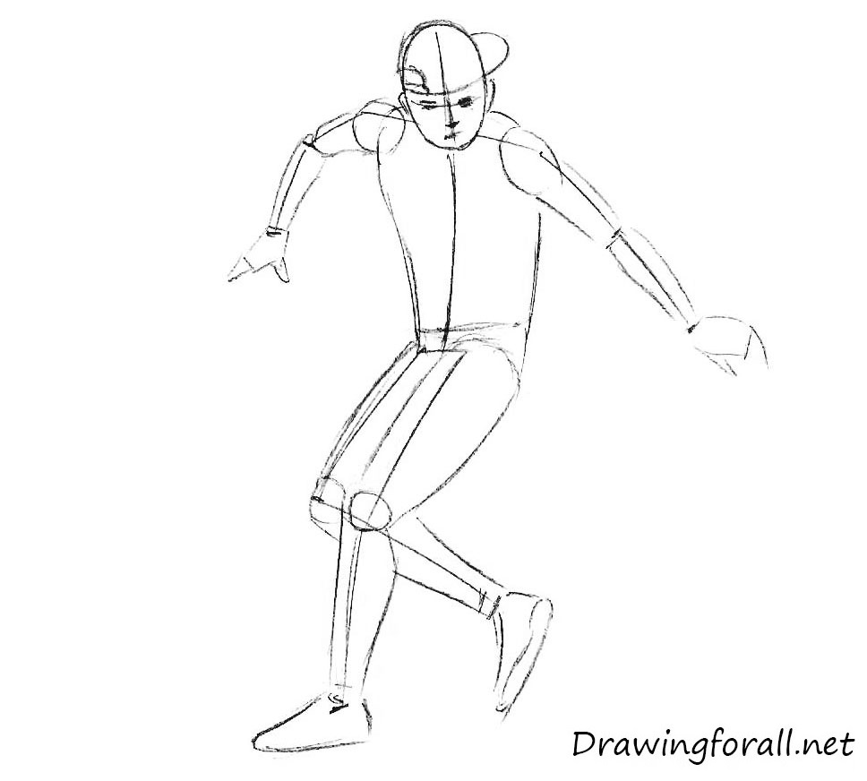 how to draw footbag