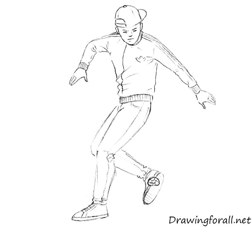 how to draw street sport footbag