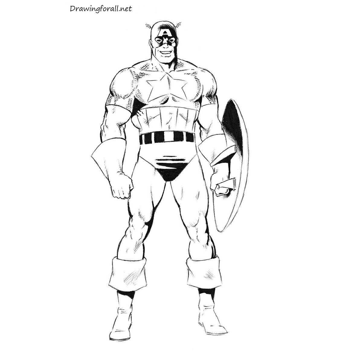 Captain America (Captain America: Civil War) Drawing Tutorial - Draw it,  Too!-saigonsouth.com.vn