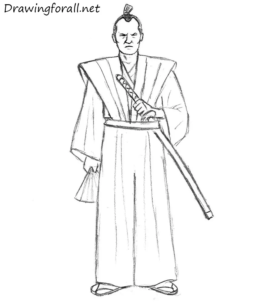 how to draw a samurai for beginners